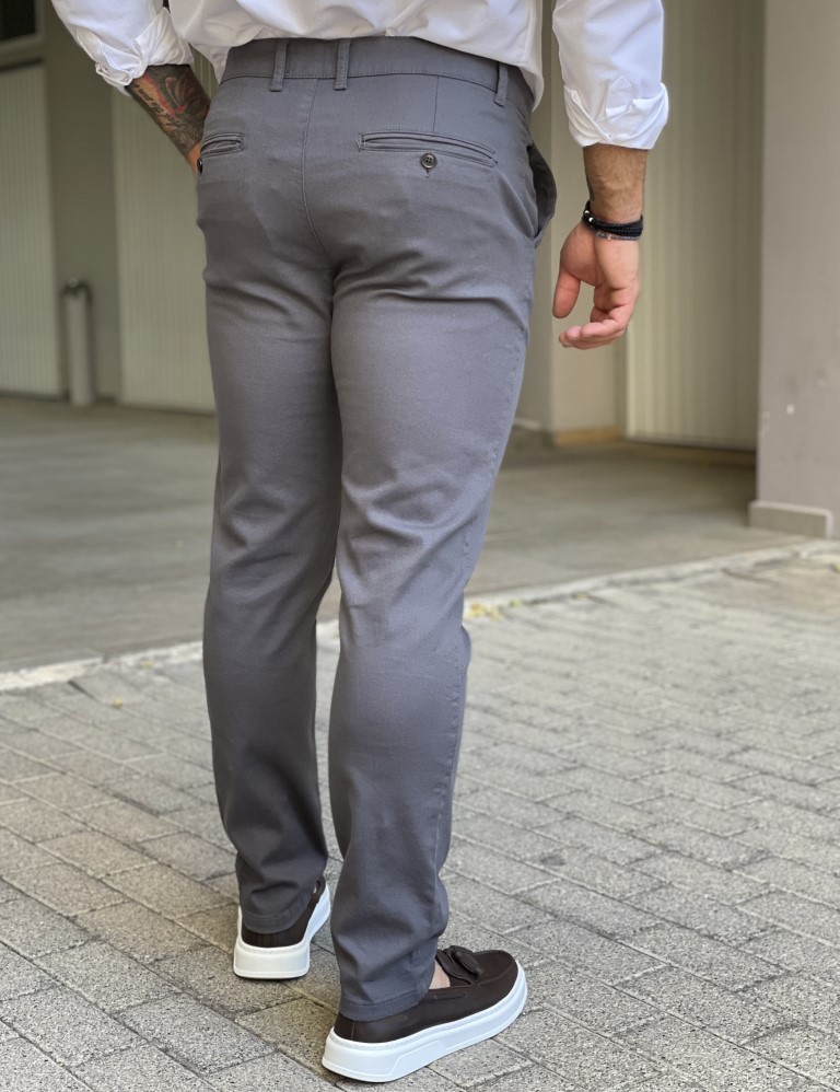 Ben Tailor ανδρικό ανθρακί υφασμάτινο Chinos παντελόνι 0178G φωτογραφία
